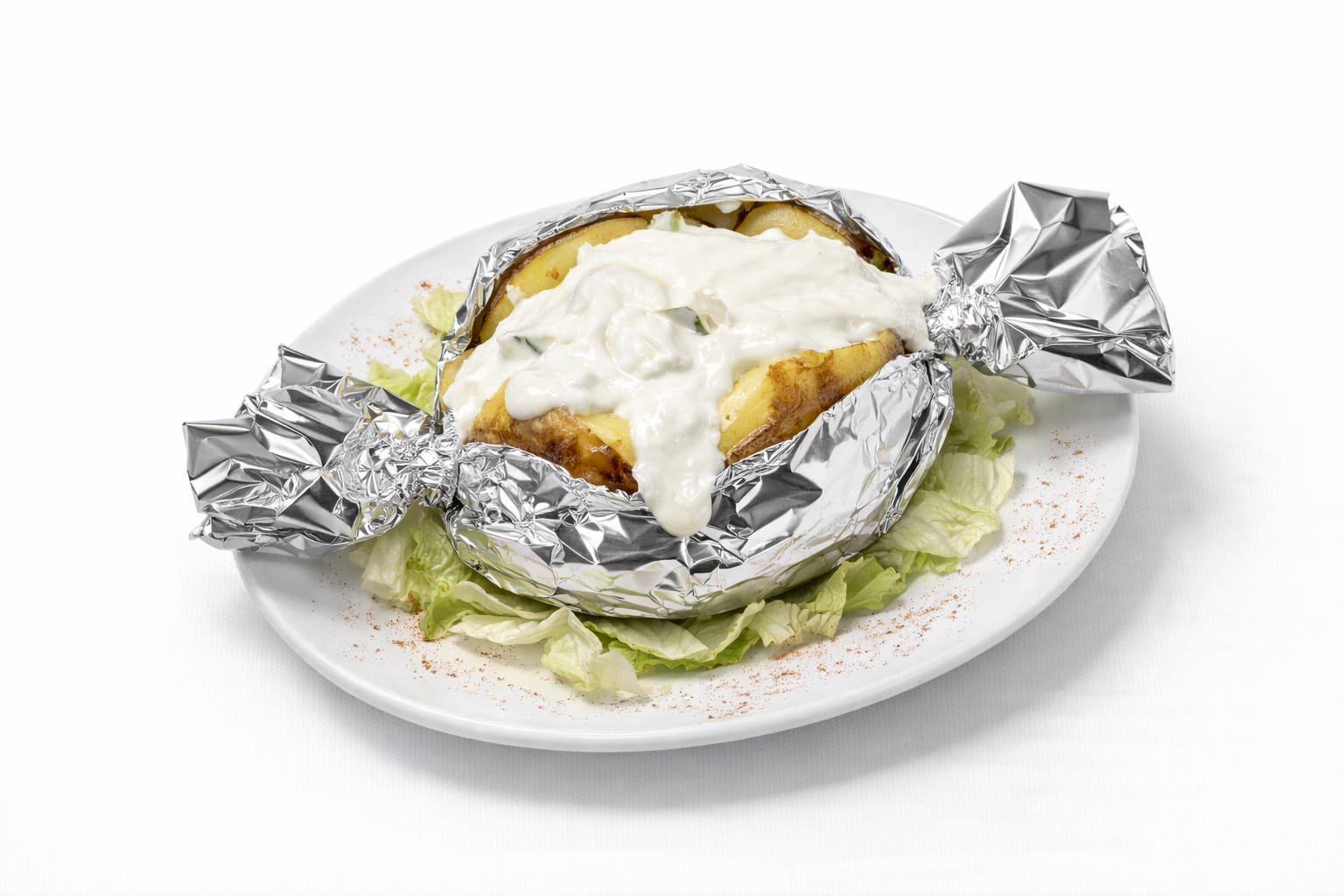 Folienkartoffel mit tzatziki folienkartoffel mit tzatziki